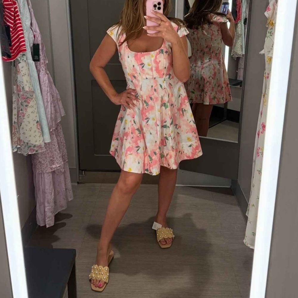 A New Day Pink Floral Women’s Dress. Size 14 NWT - Picture 7 of 10